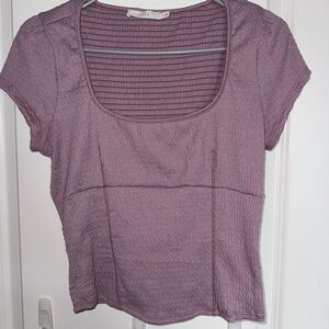 Lush Mauve Textured Blouse